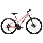 Bicicleta MTB 5 Pro Woman R29 T16 - 21 Vel, Disco, Shimano, Rosa/Azul