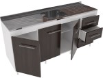 BAJO MESADA 160CM 3001 BL/WE MUEBLES ORLANDI