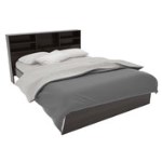 CAMA 2 PLAZA 83 C/REPISA WENGU MUEBLES ORLANDI