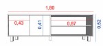 MESA TV HASTA 75" 4100-COG TABLES