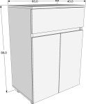 M_DULO 2P 1C BIANCA BLANCO MUEBLES RICCHEZZE