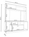 Modular Para TV Londres 860 Fineline Crema DELOS