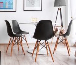 JUEGO DE 4 SILLAS DE DISEÑO EAMES NEGRAS