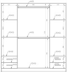 Placard 4 Puertas de 173 Cm Pac170 Wengue DIELFE