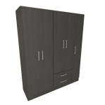 Placard 5 Puertas de 151 Cm Bahia 3513 Wengue MUEBLES ORLANDI