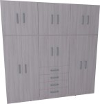 Placard 2 Cuerpos con 12 Puertas 212 Cm 3554 Jacaranda MUEBLES ORLANDI