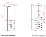 PLAC 2 M_DULOS 2P 2C BIANCA BLANCO MUEBLES RICCHEZZE