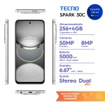 TECNO SPARK 30c KL5 4GB256GB BLANCO