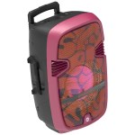 Parlante VORTEX - 100W, 1x15", 11hs Bat., Bluetooth/RGB, Rosa