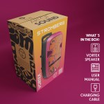 Parlante VORTEX - 100W, 1x15", 11hs Bat., Bluetooth/RGB, Rosa