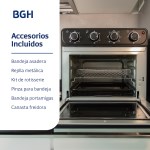 Horno Eléctrico Freidora 30 Litros BHE30FX24T Inox BGH