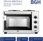 Horno Eléctrico Grill BHE35S22A 35 Litros 1600 W Con Anafes BGH
