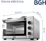 Horno Eléctrico Grill BHE35S22A 35 Litros 1600 W Con Anafes BGH