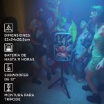 Parlante Portátil Look 60 W Bluetooth con Luces STROMBERG