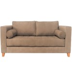 Sillon Sofa 2 Cuerpos Bruselas Pana Beige 1.60 MTS