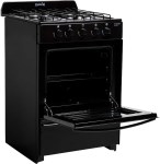 Cocina Gas Envasado ESCORIAL MASTER CLASSIC 4 Hornallas 56 CM Negro