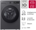 Lavasecarropas Inverter WD15EGNTSPG 15/8Kg Gris LG