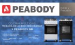 COCINA PEABODY 50 NEGRA 50CM 4 HORNALLAS BG NG PEABODY