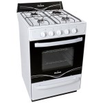 Cocina 5516F - 56 cm, 4 Hornallas, Acero Inox., Easy Clean, Doble Vidrio