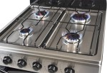 Cocina FLORENCIA 5518F Inoxidable Multigas Con 4 Hornallas