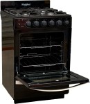 Cocina Multigas 55 CM 4 Hornallas WFN57DI Negro WHIRLPOOL