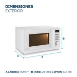 MICROONDAS 94MPHDW23UAP 23L 900W DIGITAL BL PHILCO