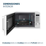 MICROONDAS 94MPHDW23UAP 23L 900W DIGITAL BL PHILCO