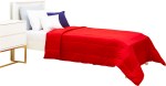 Cubrecama Oro Liso Twin - 160x240 cm, Microfibra, Matelaseado, Rojo