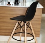 Banqueta Taburete De Diseño Eames Negra