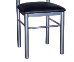 SILLA CANAD¦ü PLATINO NEGRO MUEBLES AIMARETTI