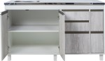 BAJO MESADA SORRENTO 1.4M 2P 5C CAS-ARC MUEBLES RICCHEZZE