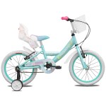 Bicicleta Niña Cross 17753 - R16, Rueditas, Canasto, Sillita, Verde