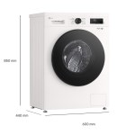 Lavarropas Automático Carga Frontal Wm65gwvfs6 6,5K 1200Rpm Blanco LG 