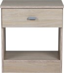 MESA DE LUZ ECOPACK 1C FRESNO BLANCO MUEBLES RICCHEZZE