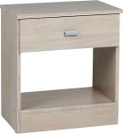 MESA DE LUZ ECOPACK 1C FRESNO BLANCO MUEBLES RICCHEZZE