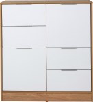 COMODA MURANO HICKORY / BLANCO TX MUEBLES RICCHEZZE