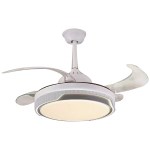 Ventilador de Techo Retráctil EVA-42-W1 - 1.07m 28W 6 vel. LED Control remoto