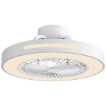 Ventilador de Techo Plafón VTHBOX20 - 20", Motor DC, 6 Vel., LED 3 Tonos, Blanco