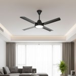 Ventilador de Techo LED 030154 - 35W DC, 1.2m, Giro Inverso, Control Remoto