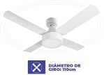 VENTILADOR DE TECHO V5RB 80W 3 VELOCIDADES BL CODINI