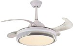VENTILADOR DE TECHO RETR. EVA-42-W1 LED BL CONQUEROR
