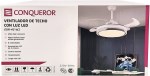 VENTILADOR DE TECHO RETR. EVA-42-W1 LED BL CONQUEROR