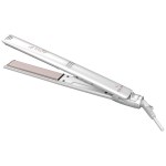 Plancha Cabello ELEGANCE LINO - Aceite Lino, 230°C, Patín Largo, Bivolt, Blanco