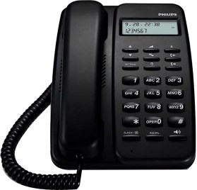 Teléfono Fijo Con Cable Cdr150b/77 Negro 