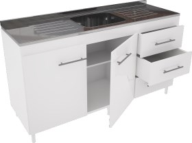 Bajo Mesada 140Cm 3014 Blanco