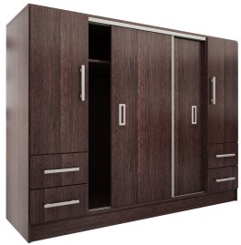 Mini Placard 2 Puertas 182 Cm 302 Wengue MUEBLES ORLANDI