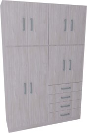 Placard 2 Cuerpos Con 8 Puertas De 142 Cm  3574 Jaca...
