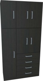 Placard 2 Cuerpos Con 6 Puertas De 106 Cm 3582 Wengu...