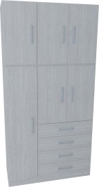 Placard 2 Cuerpos Con 6 Puertas De 106 Cm 3583 Venec...