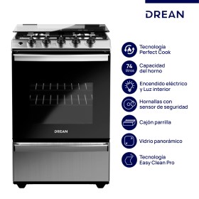 Cocina Cd5614ai0 56Cm 4 Hornallas Ix 